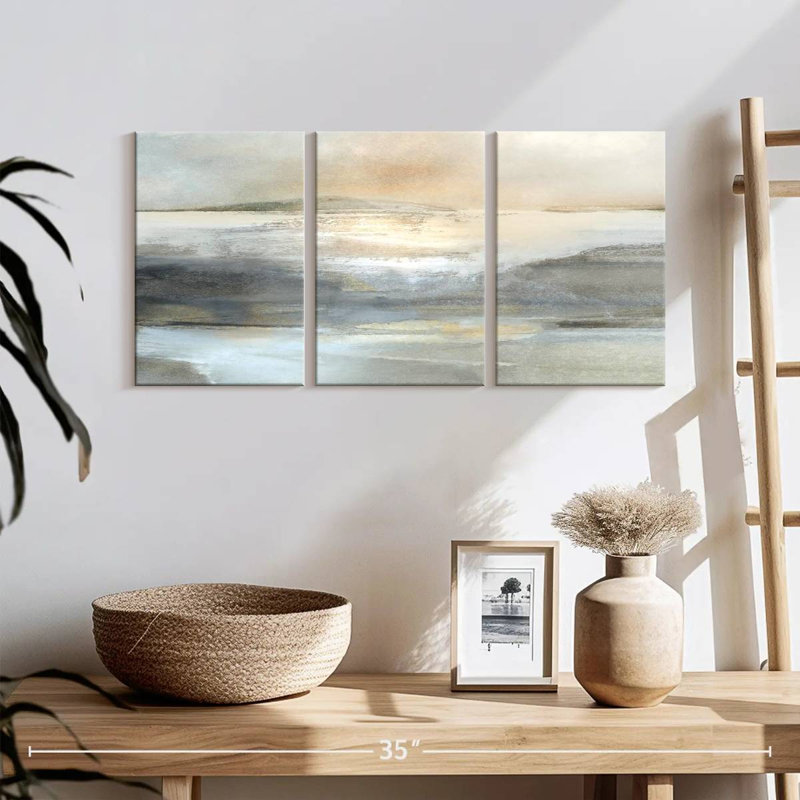 Land Triptych, 12" H x 26" W