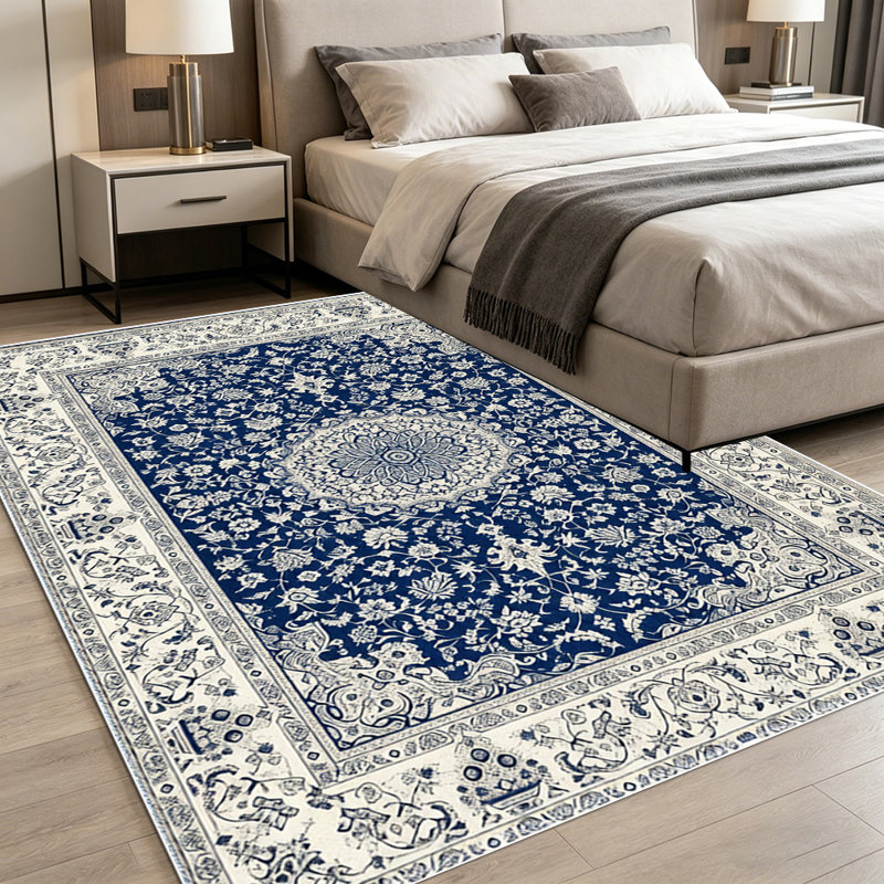 Vintage Persian pattern carpet, soft and easy to clean, suitable for living room, bedroom, dining room, study room, and other indoor decoration carpets for multiple scenes