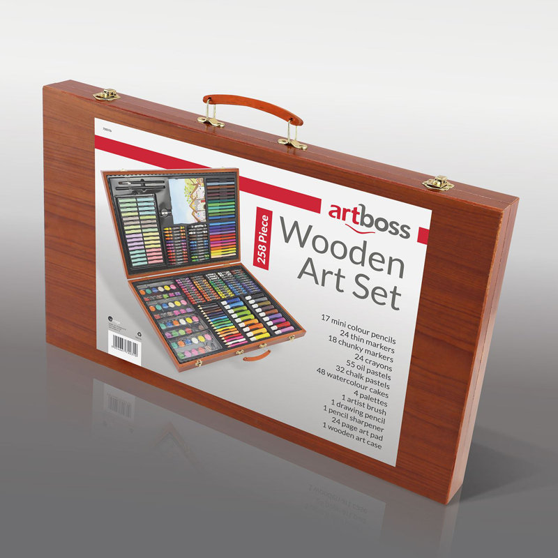258pcs Wooden Box Artist Set