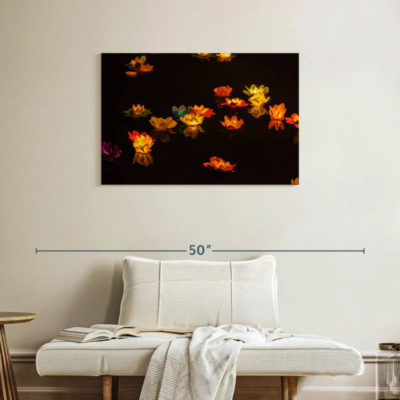 Harnek Lotus Lanterns, 24" H x 36" W