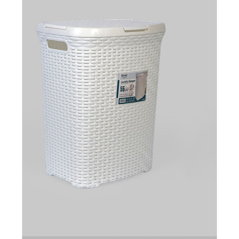 Laundry Hamper Max 55 Lt Blk, White