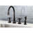 Kingston Brass Governor Double-Handle 4-Hole Widespread Kitchen Faucet with Brass Sprayer-11272250-122060796