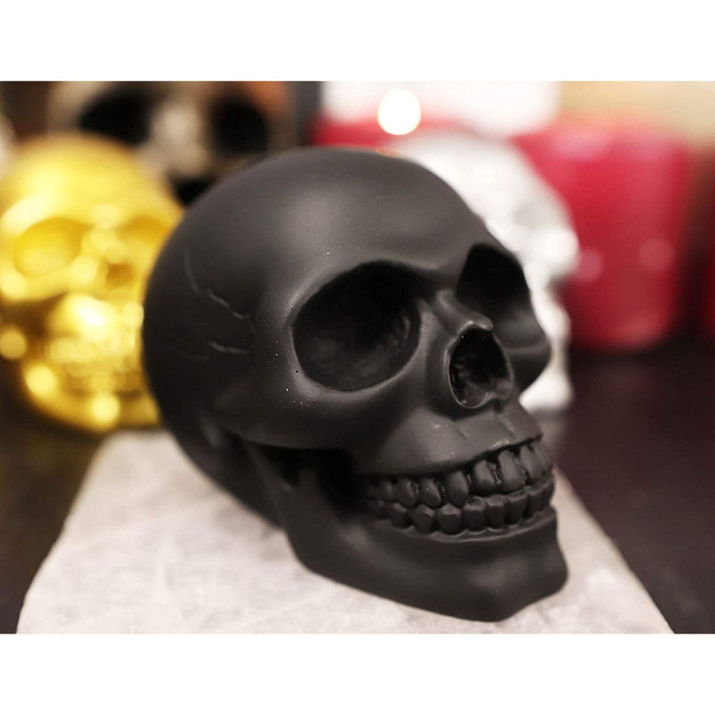 Figurine pirate crâne humain d’Etheline pirate butin, Noir