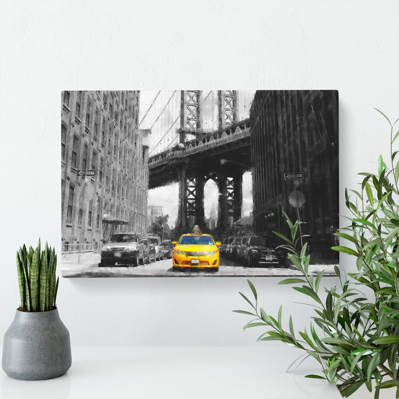 Yellow Taxi Cab Vol.1 - Wrapped Canvas, 35cm H x 50cm W x 3cm D