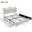 Smart Velvet Bed Frame with LED Charging Headboard, Tufted Upholstered Frame with Storage Drawers, Grey/Beige in Multiple Size (EU Single, Double & King)-1020501897-1020501898
