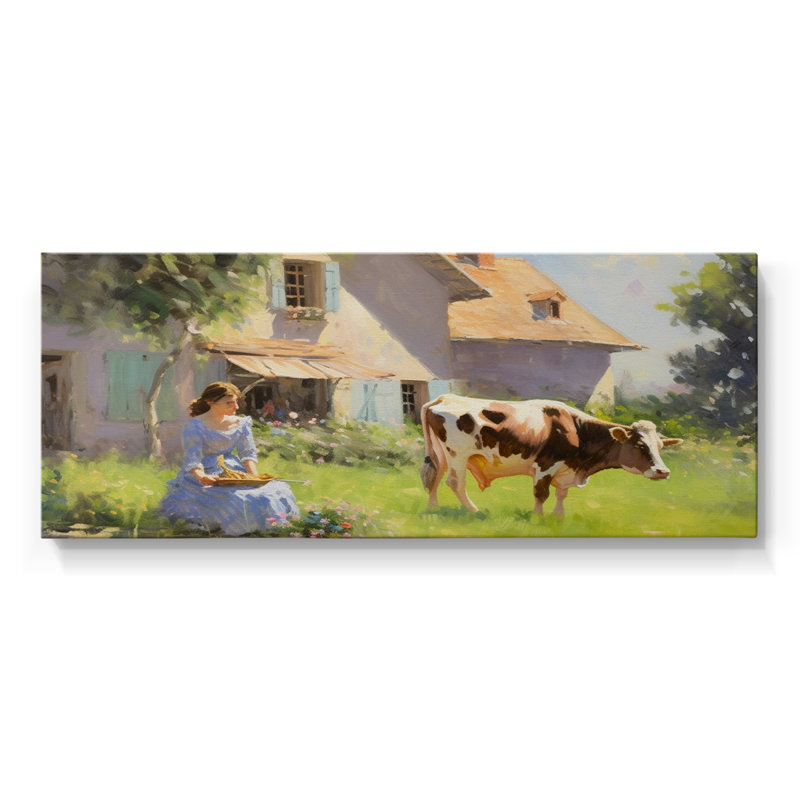 Série paysage - CCCLLXXXI - Toile tendue avec châssis - Prêt à être accroché, H 12 po x l 30 po