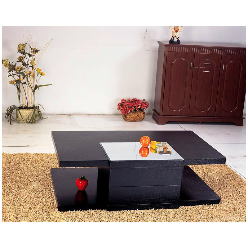 Modern Multi-level Glass-top Coffee Table