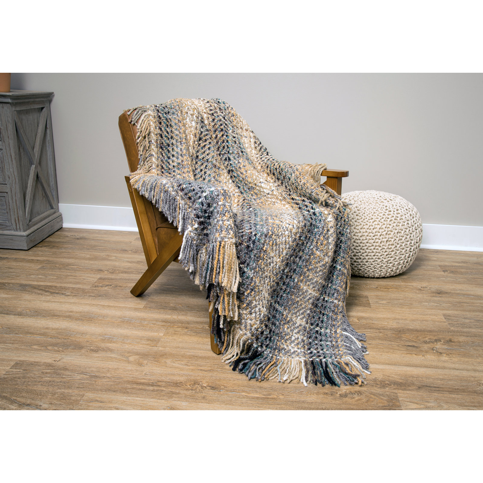 Fernie Throw Blanket, Platinum
