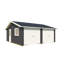 Lasita 19 x 19 Ft. Premium Garage Log Cabin With Side-Hung Garage Doors (44mm)