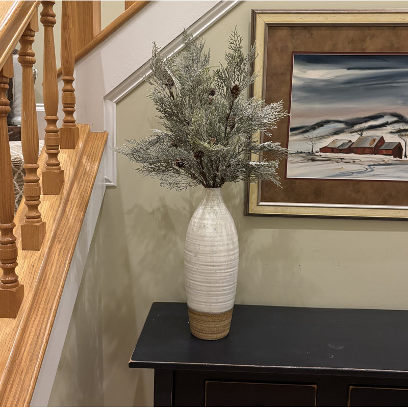 Cèdre givré artificiel 29 "avec cônes