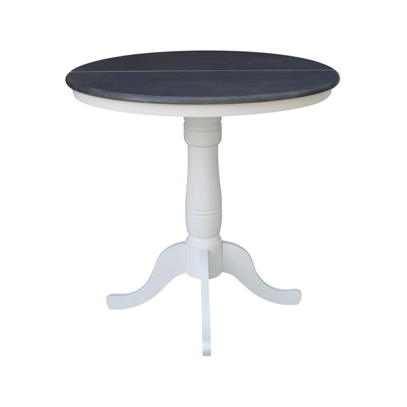 Fabian Counter Height Solid Wood Dining Table, Heather Gray/White