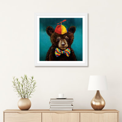 Art encadré d'un bébé ours