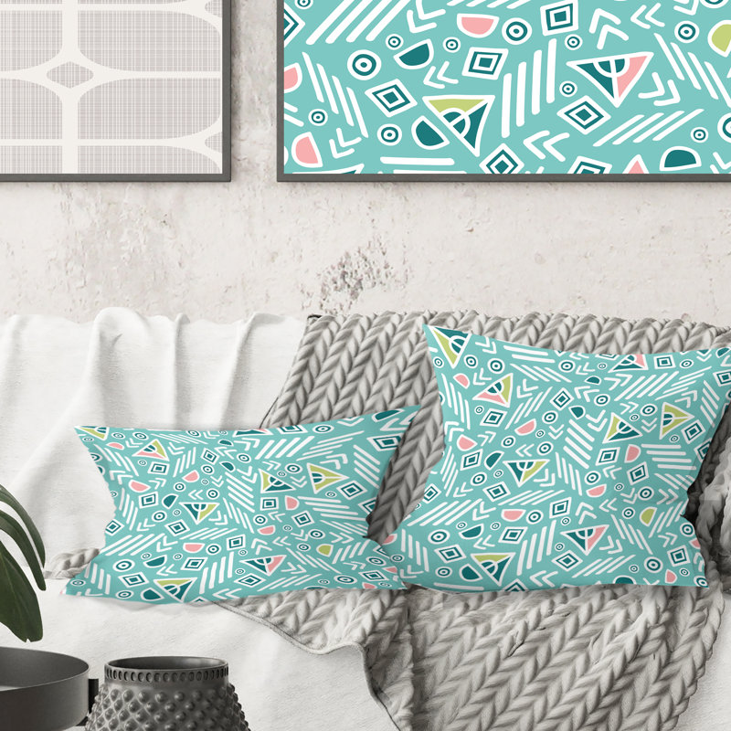 Coussin Pastel Tribal, 16 po x 1 po