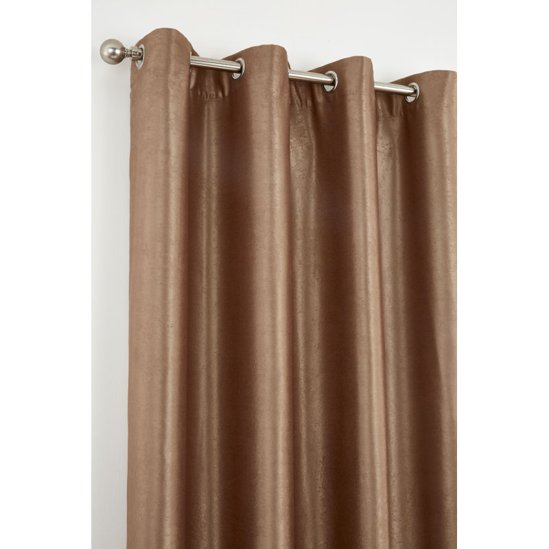 Chelsea Eyelet Room Darkening Curtains, Width 117cm x Drop 137cm, Natural
