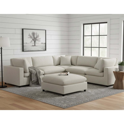Modular 6-Piece Sectional With Plush Comfort And Durable Design For Versatile Home Living
