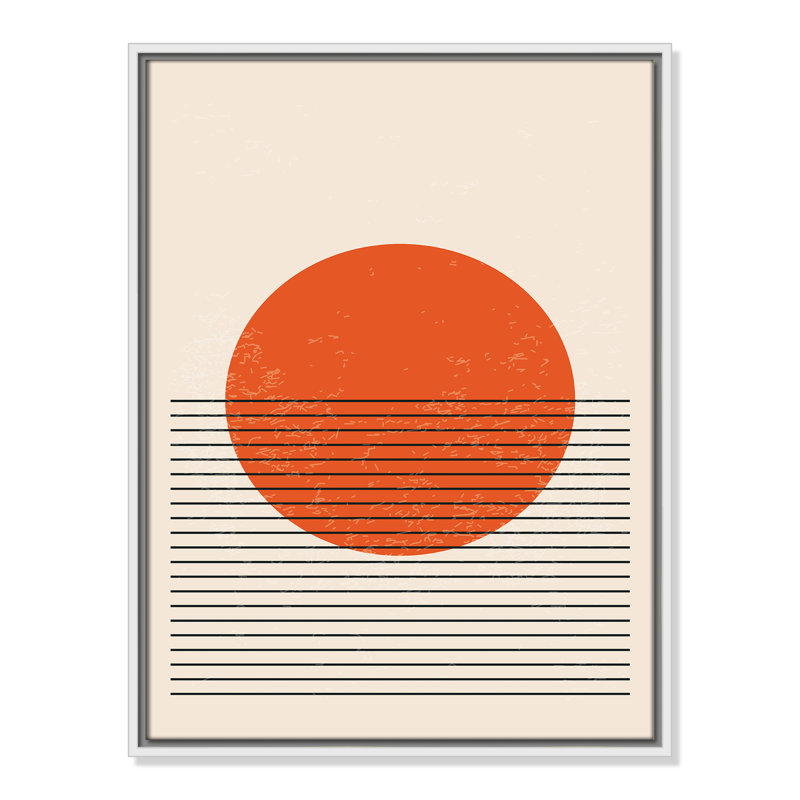 «Bright Minimal Series # 2» par Stanley, Toile avec cadre, Flotteur blanc, L 19,5 po x H 25,5 po