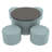 Pro Series 30" Round Ottoman Table with Round 12" H Seating, 5-Piece Set-109718672