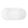 Hibiscus Oval Acrylic Soaking Freestanding Tub with Integrated Drain, Overflow and Tap Deck