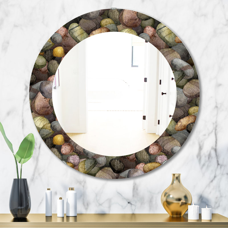 Accent Mirror, 31.5" H x 23.7" W, Sea and Shore Stones