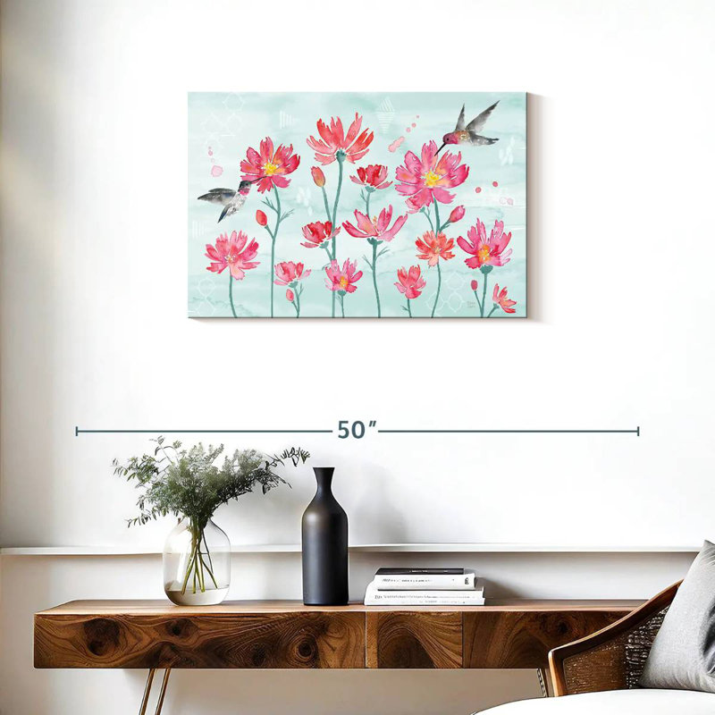 Fleurs et plumes III, H 20 po x l 30 po