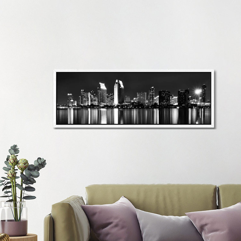 Unknown Artist 1 Piece Floater Frame Panoramic Wall Art on Canvas
