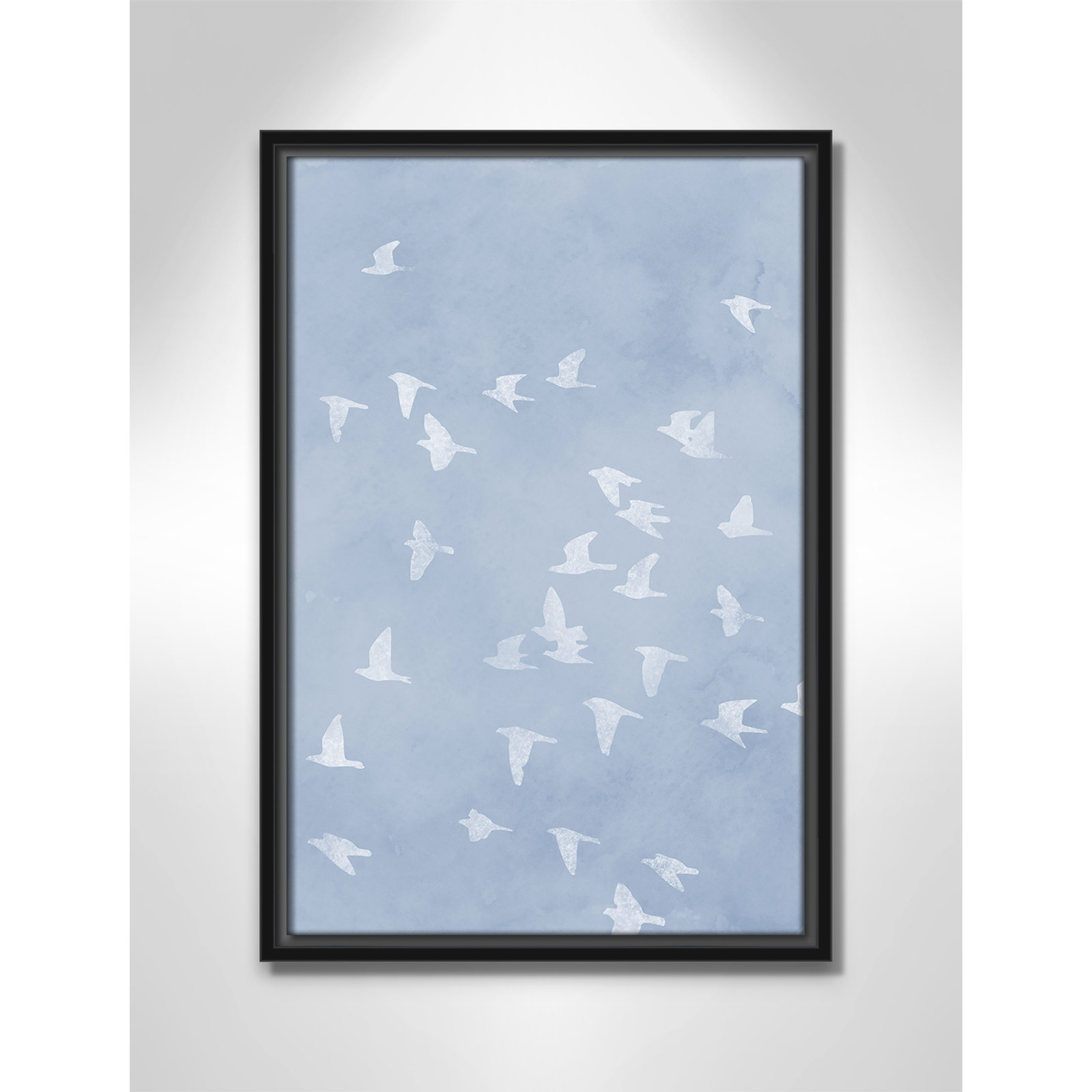 Flying Friends Print by Marcus Prime, Black Floater, 13.5'' W x 19.5'' H
