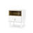 Nordic Design Wooden Bedside Table - Charming And Functional For Home Compact With Drawer Shelf In White Colour