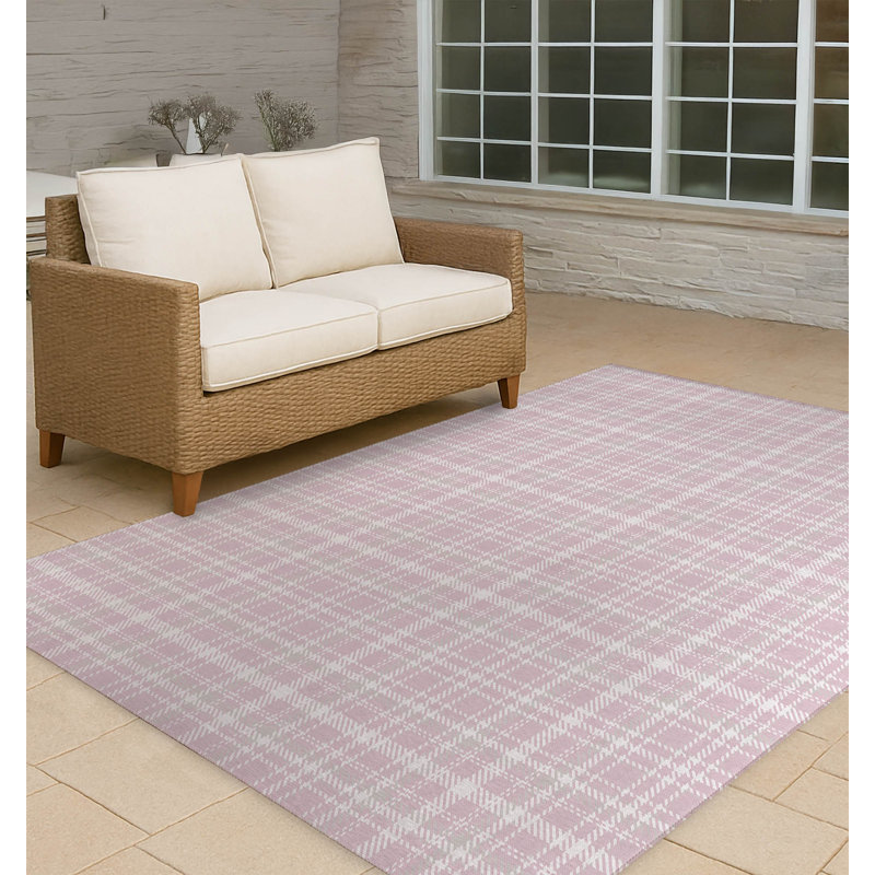 Tapis d'extérieur antidérapant Rocky Tartan, Rectangle 5 pi x 7 pi