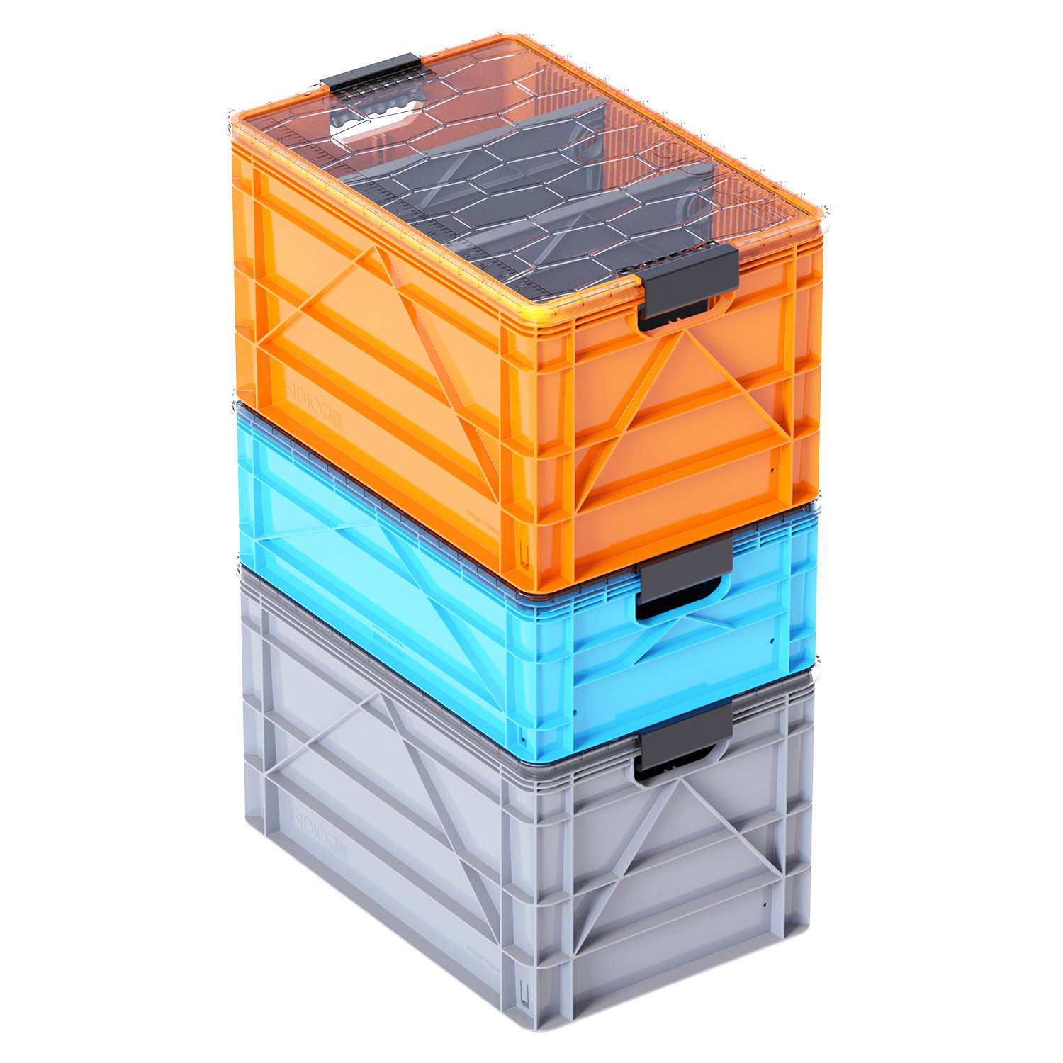SIDIO Corp. Sidio Crate Pro Pack - Two Full Size And One Half Size  Sidiocrate, Stackable Outdoor Organizer Storage Bins With Clear Lid And  Dividers - Sidio Variety Pack - Wayfair Canada