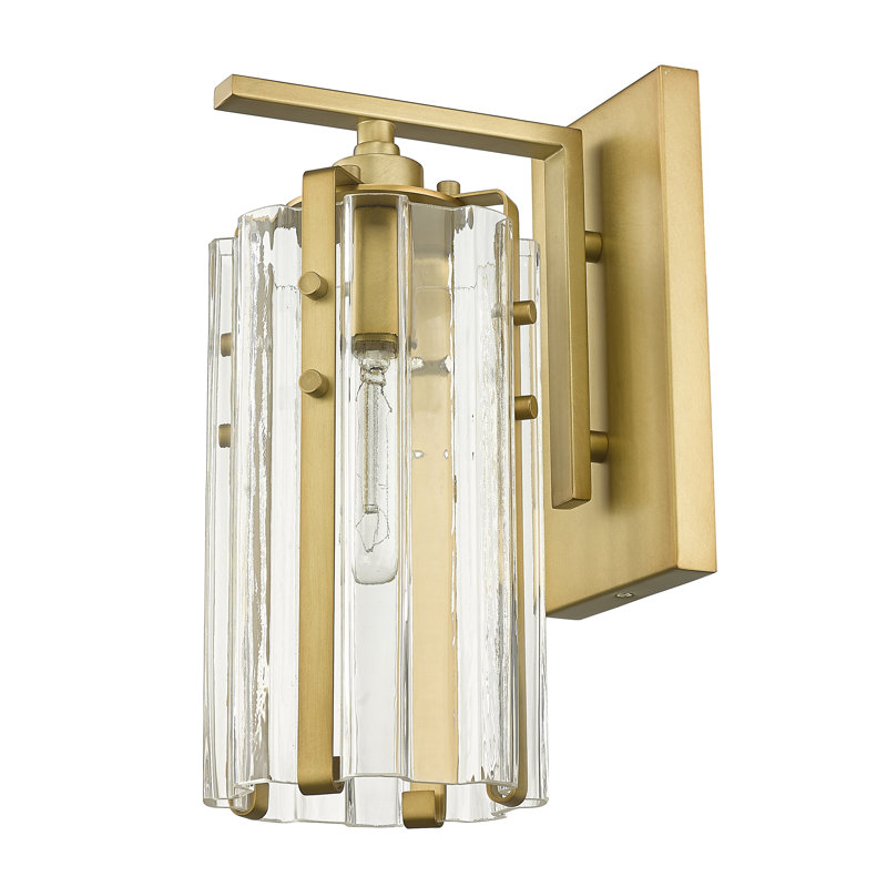 Flush Mounted Sconce, Rubbed Brass
