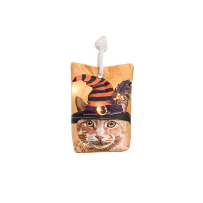 Witch Cat-Chunk Fabric Weighted Floor Stop