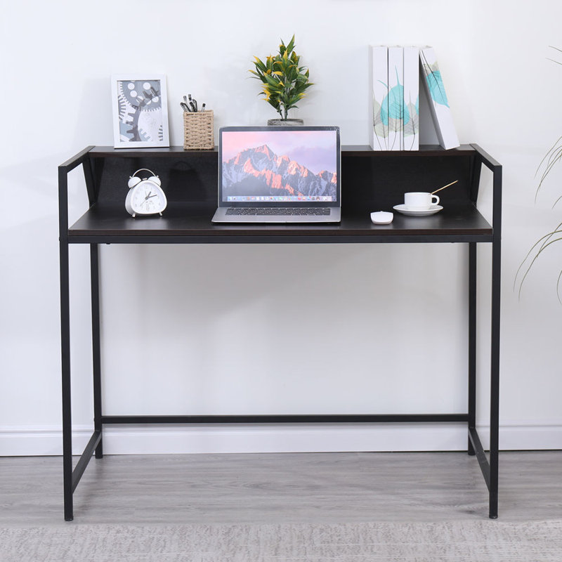 Console noire étroite avec porte d'entrée moderne et petite table de canapé derrière le canapé Skinny Table de couloir pour le salon, le vestibule, le couloir, la chambre et le bureau