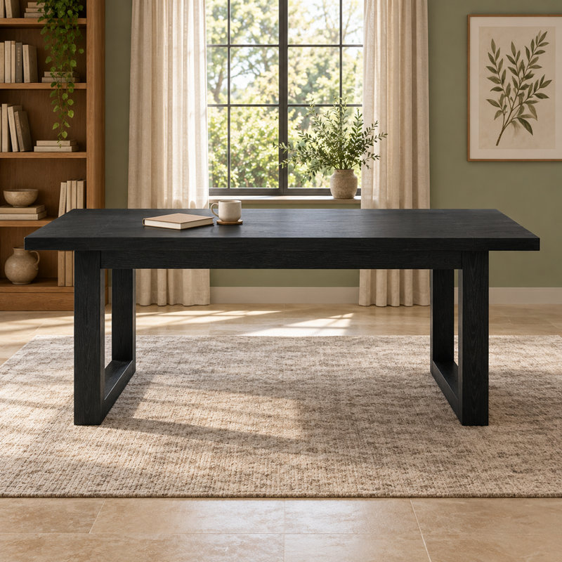 Table de salle à manger rectangulaire, table de salle à manger universelle pour la cuisine et la salle à manger
