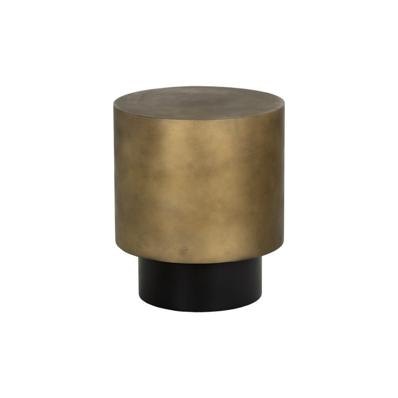 Bernaby End Table, Gold/Black
