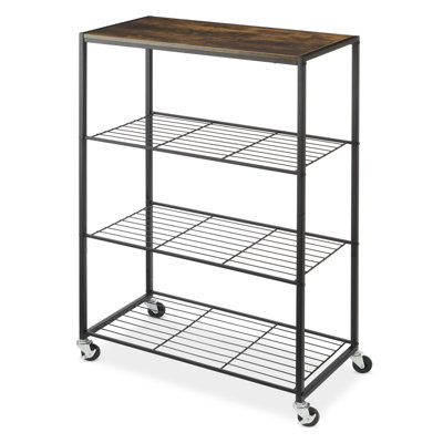 4-Tier Rolling Storage Shelves
