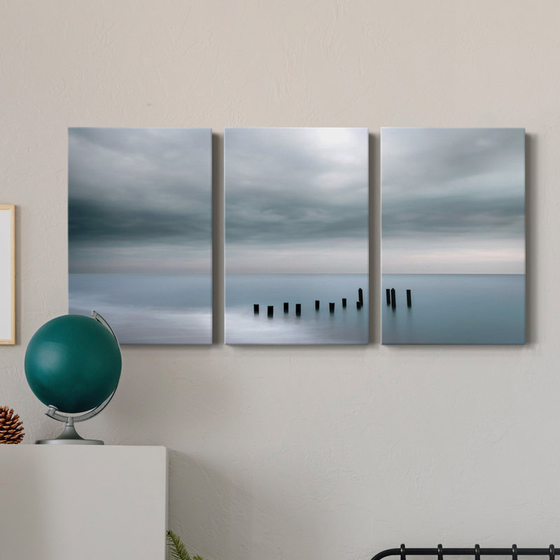 Cape May Morning - ensemble de 3 impressions sur toile tendue, H 18 po x l 36 po x P 1 po
