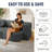 2-Seater Foldable Compressed Sofa Bed Gray