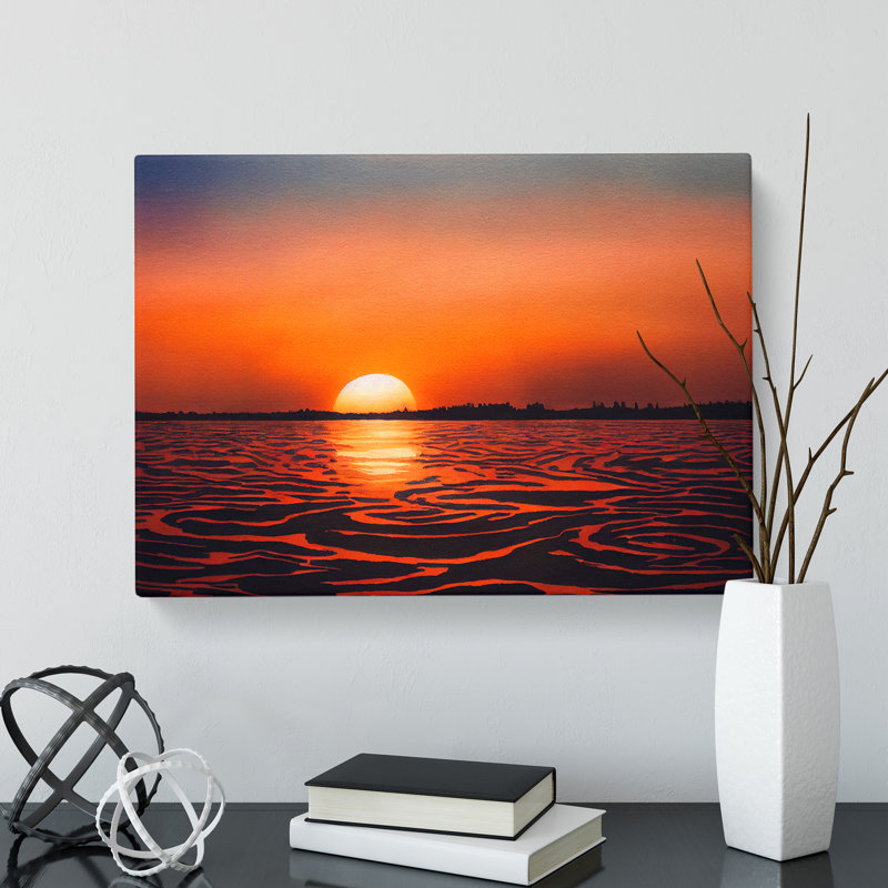Fabulous Sunset Seascape - Wrapped Canvas, 35cm H x 50cm W x 3cm D