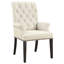 Chaise avec accoudoirs rembourrée Phelps - beige et noir fumé-117195006-117195007