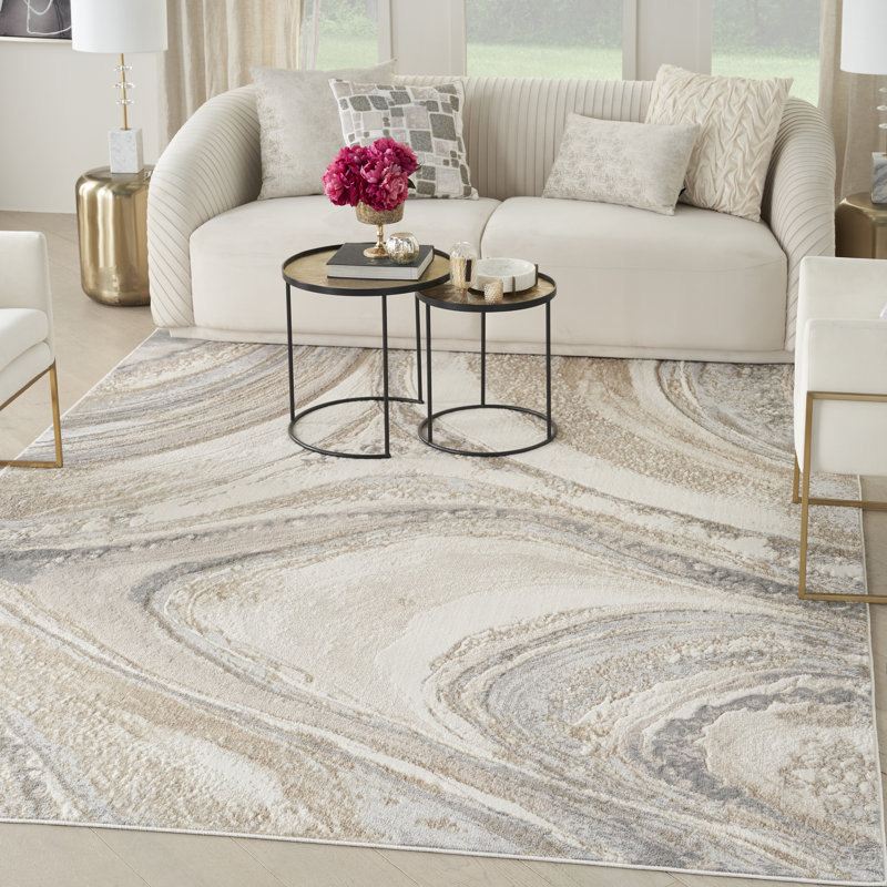 Breux Abstract Area Rug, Rectangle 274 x 366cm