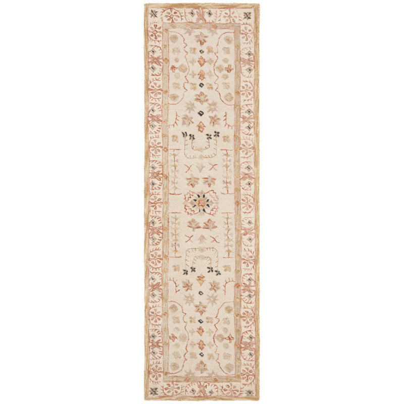 Tapis oriental en laine touffeté à la main Tingley, Tapis de couloir 2 pi 3 po x 14 pi