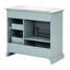 Lavabo de salle de bain gris 36 po - Céramique solide, 4 tiroirs, charnière de porte silencieuse avec-414199832