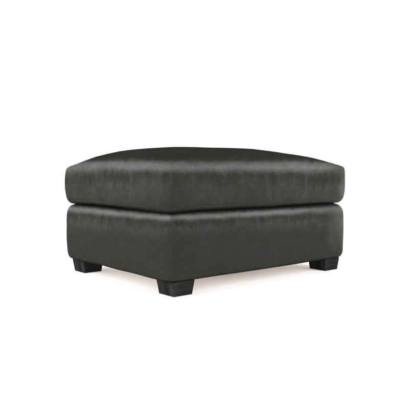 Repose-pieds Thompson, Brun foncé, Cuir vieilli graphite