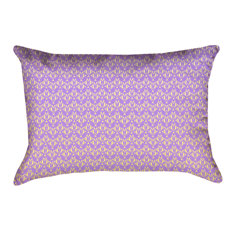 Coussin Katelyn Elizabeth, Polyester, Mauve et jaune ombragé