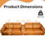 Canapé modulaire en cuir orange 5 pièces avec inclinaison électrique et rangement intégré, confortable pour le salon, design minimaliste moderne, bourre en coton technique