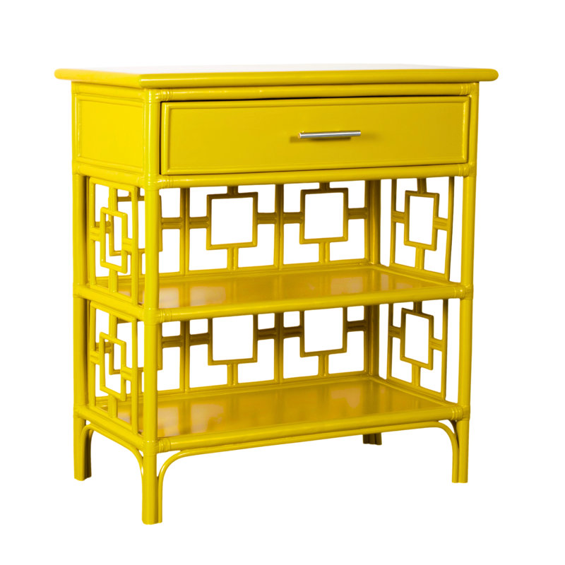 Sobe End Table with Storage, Sunflower Yellow