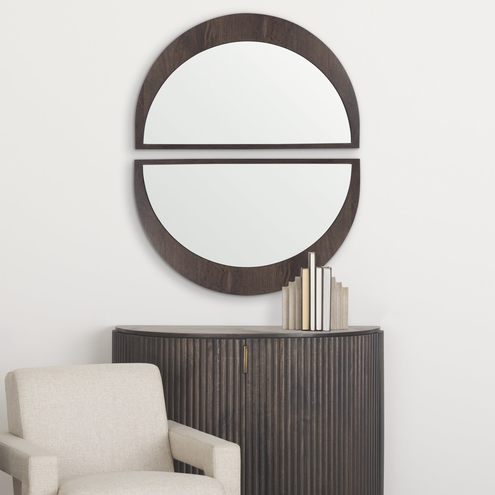 Vixe Mango Accent Mirror, Dark Brown, 22.3" x 36"