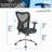 High Back Mesh Office Chair With Chrome Base, Black