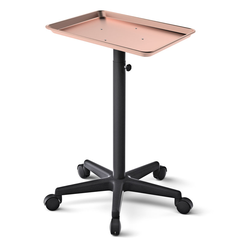 Chariot utilitaire avec roulettes, Or rose, H 43 po x l 18 po x P 12,8 po
