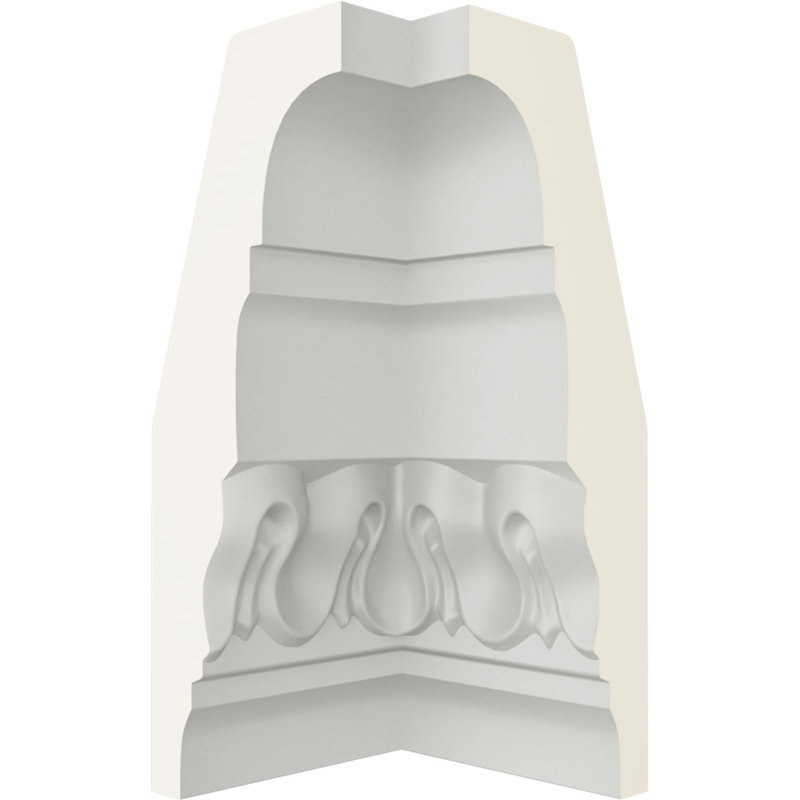 Endurathane Inside Corner Moulding, 1 1/2"P x 3 1/8"H (matches moulding MLD03X01X03BE), Factory Primed